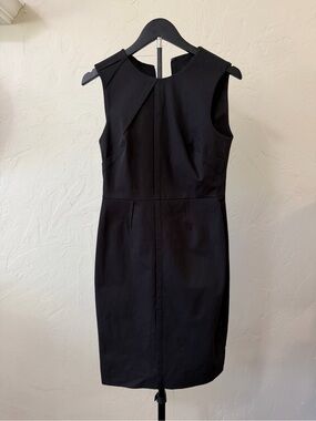 Banana Republic Black Sleeveless Midi Sheath Dress
